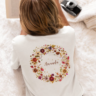 T-shirt Cercle Fleurissant | Art de Fleur Pressée par S. F