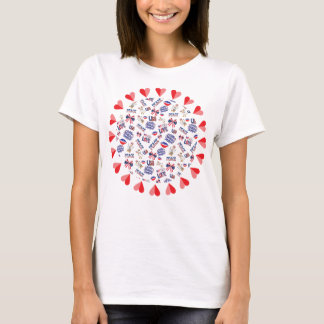 T-shirt Cercle patriotique de cœurs