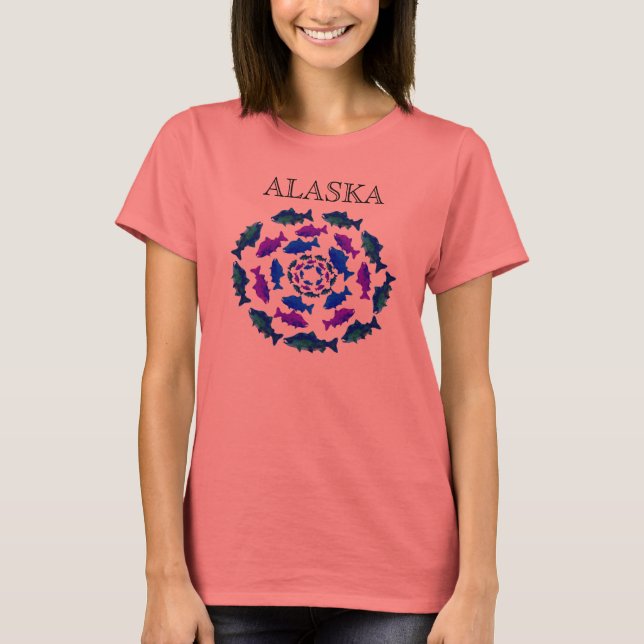 T-shirt Cercle Saumon de l'Alaska (Devant)
