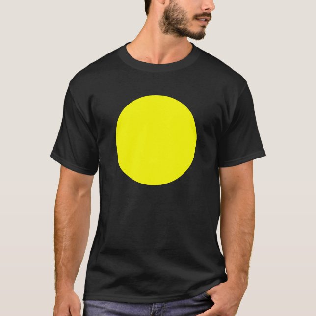 T-shirt Cercle simple - jaune (Devant)