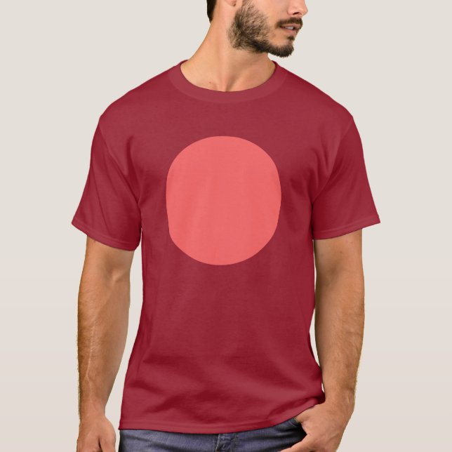 T-shirt Cercle simple - rose tropicale (Devant)