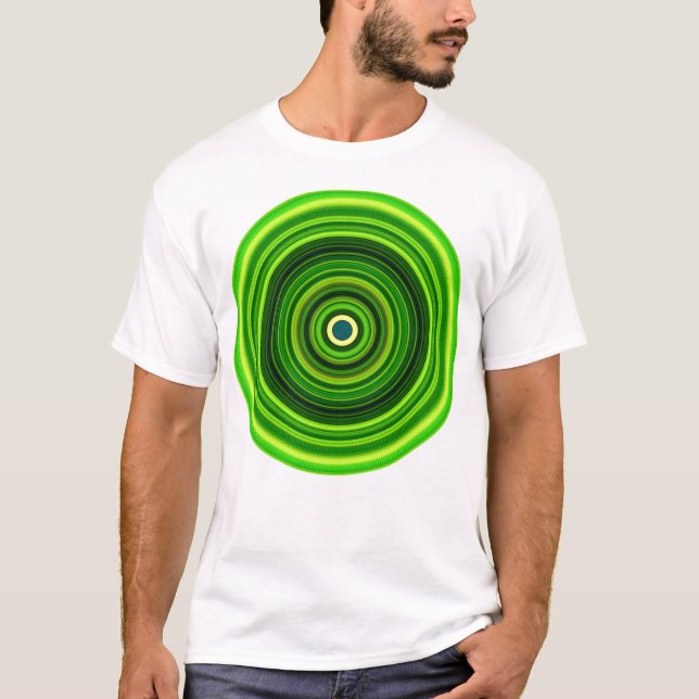 T-shirt Cercle vert géomagnétique Mandala-64555 (Devant)