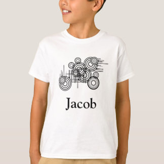 T-shirt Cercles abstraits noirs de différentes tailles
