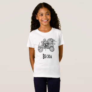 T-Shirt Cercles abstraits noirs de différentes tailles