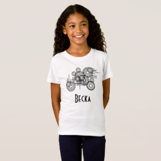 T-Shirt Cercles abstraits noirs de différentes tailles