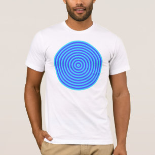 T-shirt Cercles bleus de néon psychédélique