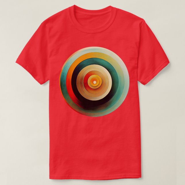 T-shirt Cercles concentrés peints 8 (Design devant)