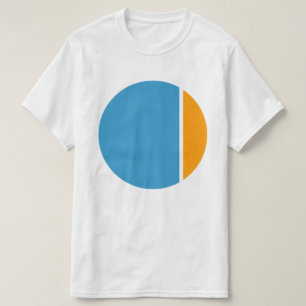 T-shirt cercles de broyage de couleur