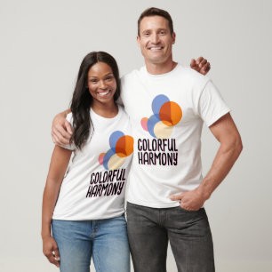 T-shirt Cercles de couleurs de chevauchement Abstraits