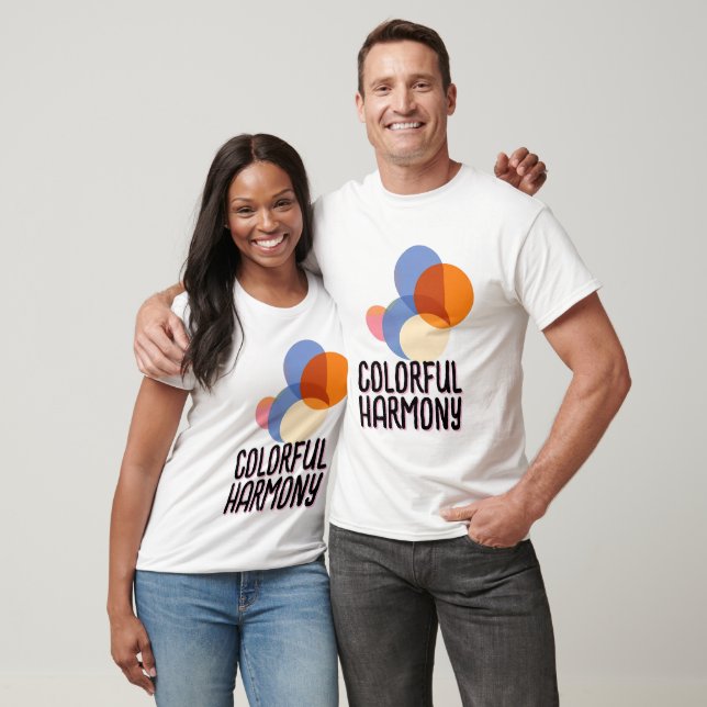 T-shirt Cercles de couleurs de chevauchement Abstraits (Unisexe)