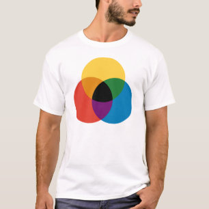 T-shirt Cercles de mélange de couleurs