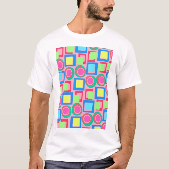 T-shirt Cercles et carrés (Devant)