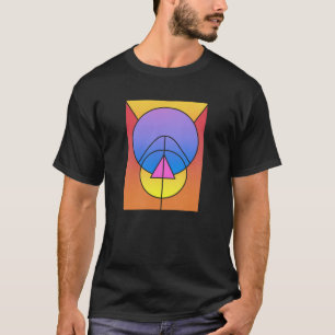 T-shirt Cercles géométriques abstraits Ligne Coloré