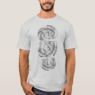 T-shirt Cercles gris charbon MCM Look Géométrique Abstrait