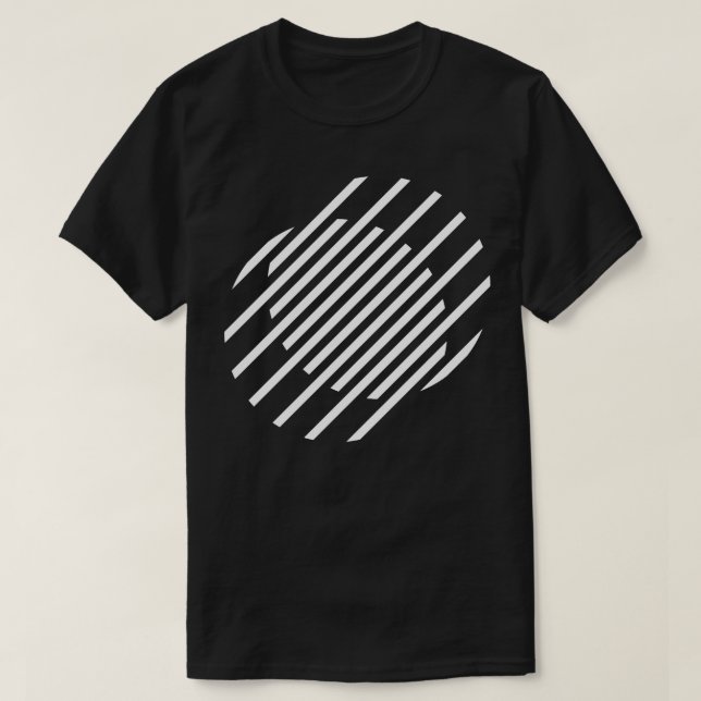 T-shirt cercles hors lignes conception géométrique (Design devant)