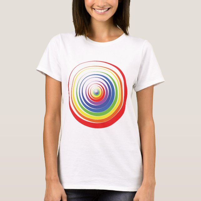 T-shirt Cercles optiques colorés (Devant)