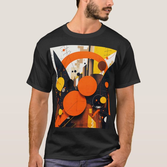 T-shirt Cercles rouges Abstraits Imaginaires (Devant)