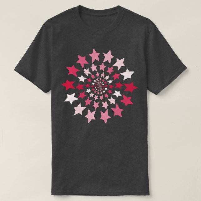 T-shirt Cercles toujours en diminution Viva Magenta Graphi (Design devant)