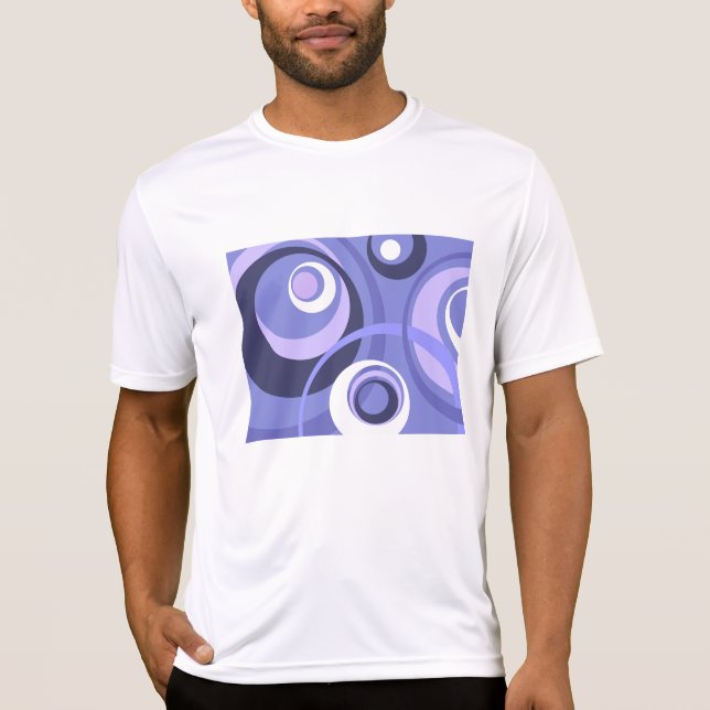 T-shirt Cercles violets géométriques abstraits du milieu d (Devant)
