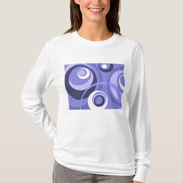 T-shirt Cercles violets géométriques abstraits du milieu d (Devant)
