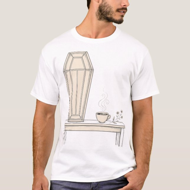 T-shirt Cercueil et Café (Devant)