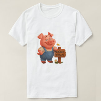 T-shirt Cerdito granjero – 100% jamón, 0% drama