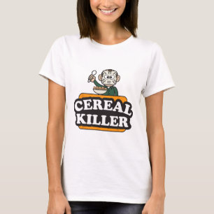 T-shirt Cereal Killer Food Pun Humour Costume Amusant Hall