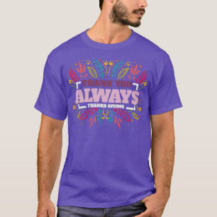 T-shirt Céréales d'automne Merci toujours Thanksgiving