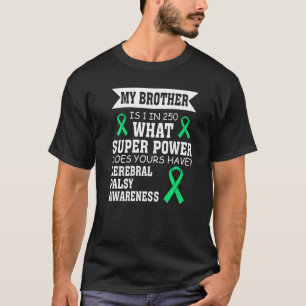 T-shirt Cérébral Palsy Awareness Cp Guerrier Mon Frère Gre