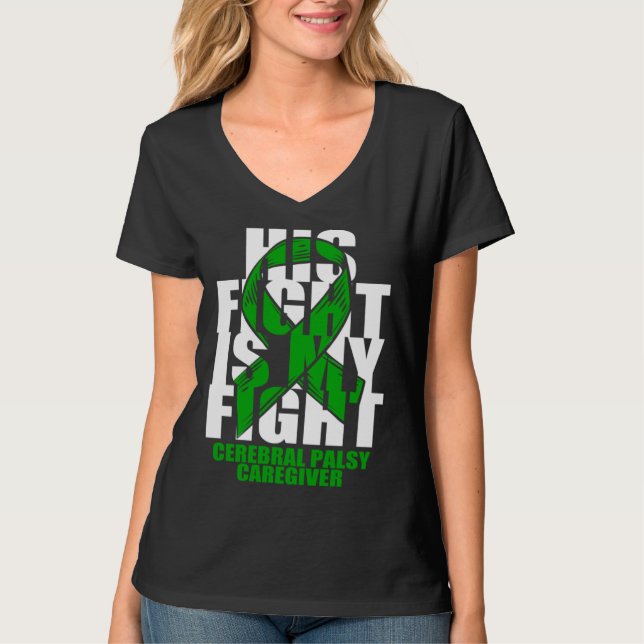 T-shirt Cerebral Palsy Caregiver Awareness Month Green Rib (Devant)