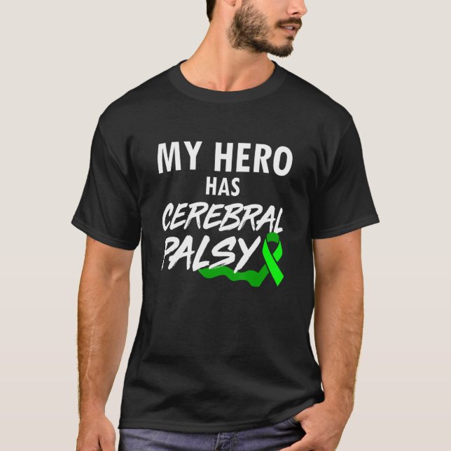 T-shirt Cérébral Palsy CP Sensibilisation Héros Guerrier S (Devant)