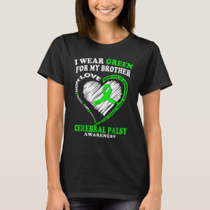 T-shirt Cérébral Palsy Pour Papa Maman Je Porte Vert Pour 