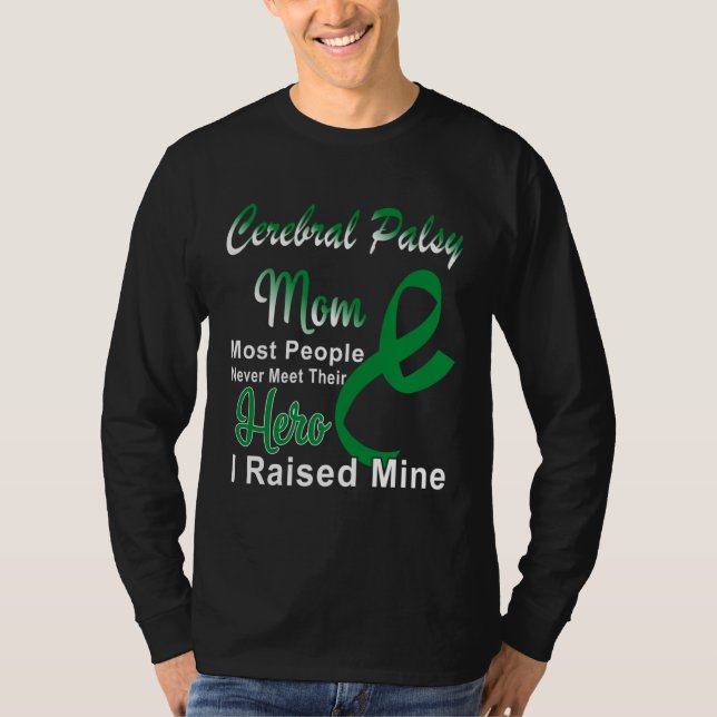 T-shirt Cerebral Palsy Warrior Mom Green Ribbon Support Mo (Devant)