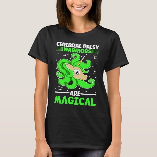 T-shirt Cerebral Palsy Warriors Are Magical Unicorn (Devant)
