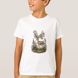T-shirt Cerf aux fleurs sauvages 