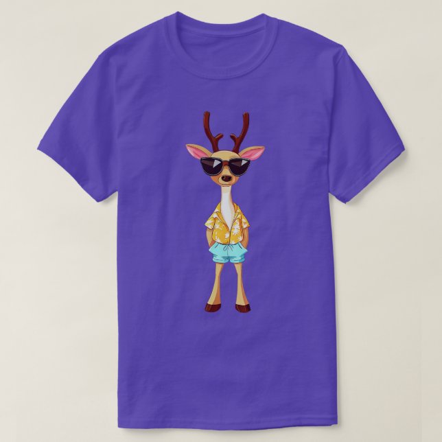 T-shirt Cerf avec style été (Design devant)