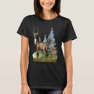 T-shirt Cerf Daim Biche Nature Faune Andouiller Forêt