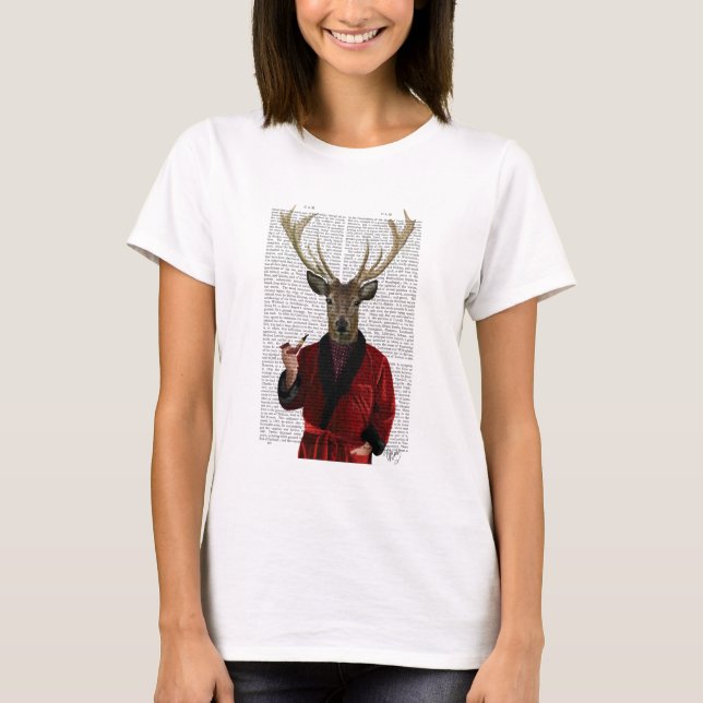 T-shirt Cerf dans la veste de tabac (Devant)