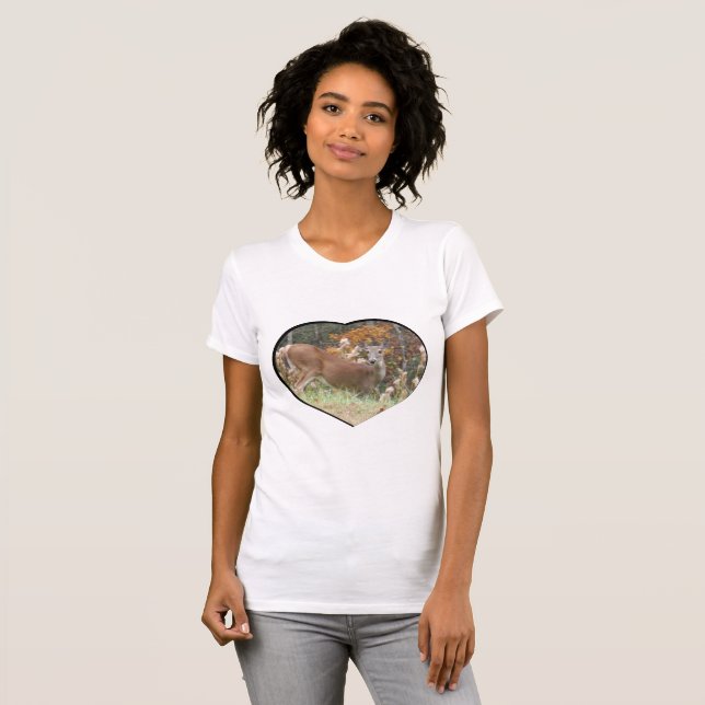 T-shirt Cerf d'automne dans le lac Arrowhead (Devant entier)