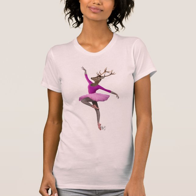 T-shirt Cerf de ballet en rose (Devant)