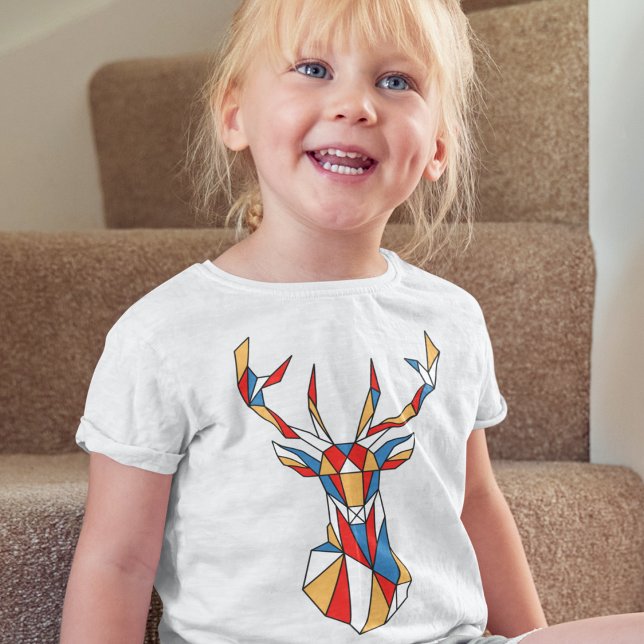 T-shirt Cerf de dessin animé à faible polygone (Créateur téléchargé)