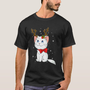 T-shirt Cerf de Noël Antennes pour hommes femmes Chat