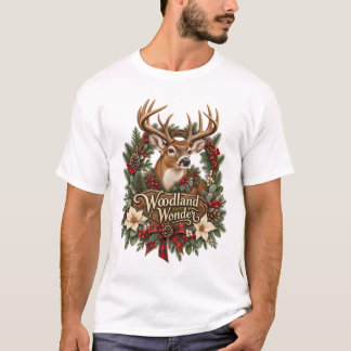 T-Shirt Cerf de Noël Woodland Wonder