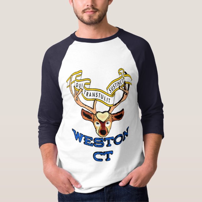 T-shirt Cerf de Weston Connecticut (Devant)