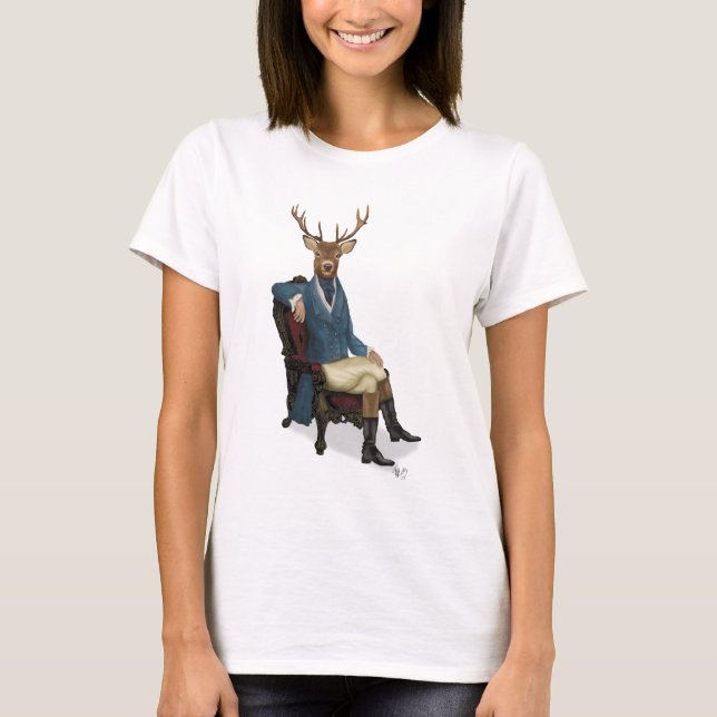 T-shirt Cerf distingué Full 3 (Devant)