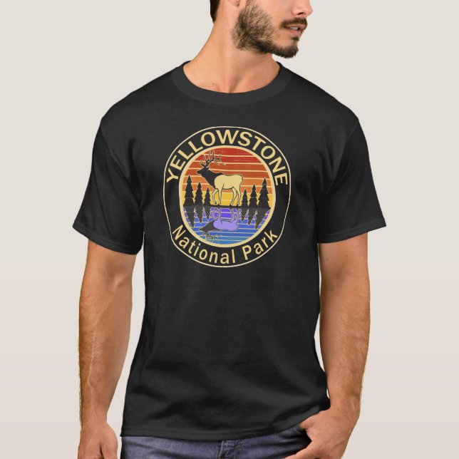T-shirt cerf du Parc national de Yellowstone (Devant)