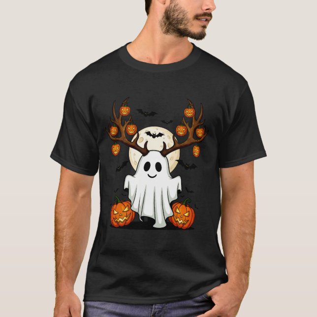 T-shirt Cerf Fantôme Mignon (Devant)