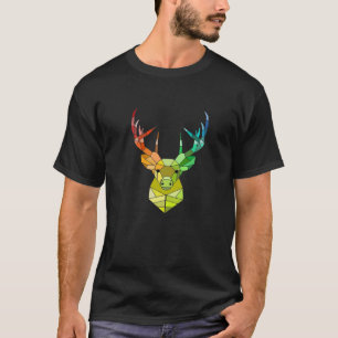 T-shirt Cerf géométrique - Belle oeuvre d'art animale