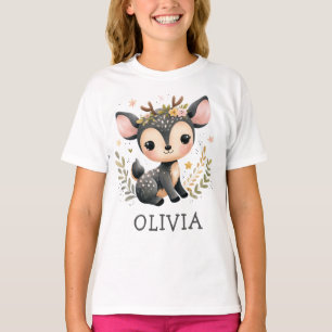 T-shirt Cerf mignon personnalisé