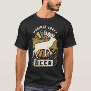 T-shirt Cerf Vintage classique animal rétro